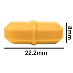 Cá từ Bel-Art Spinbar® Teflon® Octagon; 22.2 x 8mm, màu vàng