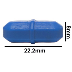Cá từ Bel-Art Spinbar® Teflon® Octagon; 22.2 x 8mm, màu xanh dương