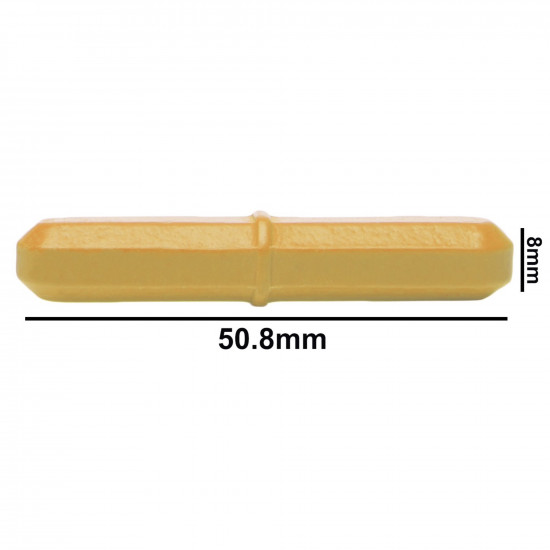 Cá từ Bel-Art Spinbar® Teflon® Octagon; 50.8 x 8mm, màu vàng (NGƯNG SẢN XUẤT)