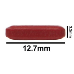 Cá từ Bel-Art Spinbar® Teflon® Octagon; 12.7 x 3.2mm, màu đỏ