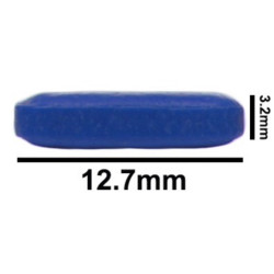 Cá từ Bel-Art Spinbar® Teflon® Octagon; 12.7 x 3.2mm, màu xanh dương (NGƯNG SẢN XUẤT)