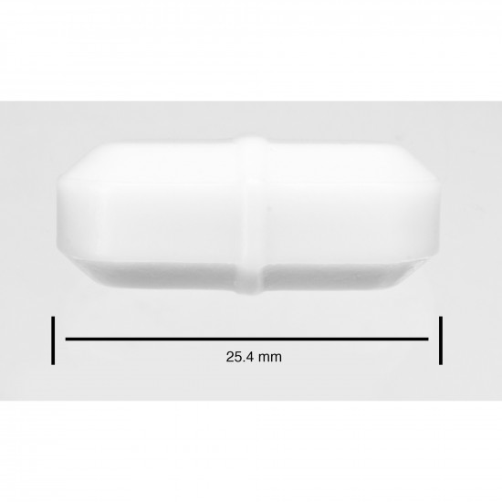 Cá từ Bel-Art Spinbar® Teflon® Octagon; 25.4 x 9.5mm, màu trắng