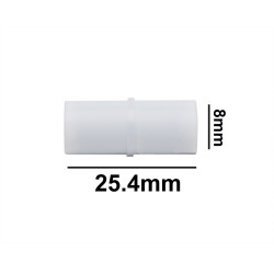 Bel-Art Spinbar® Teflon® Cylindrical Magnetic Stirring Bar; 25.4 x 8mm, White