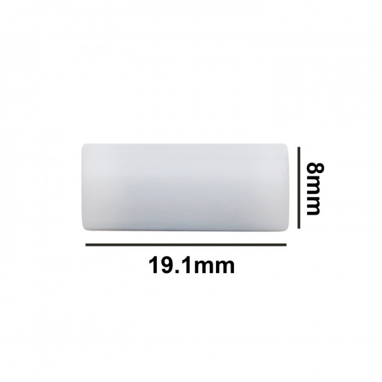 Bel-Art Spinbar® Teflon® Cylindrical Magnetic Stirring Bar; 19.1 x 8mm, White