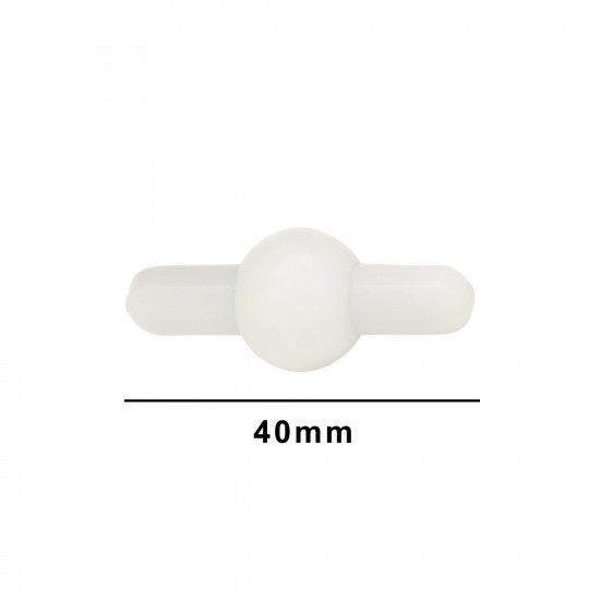 Cá từ Bel-Art Saturn Spinbar® Teflon®; 40mm, màu trắng