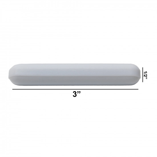 Cá từ Bel-Art Spinbar® Teflon® Polygon; 3 x ½ in., màu trắng, không có Pivot Ring