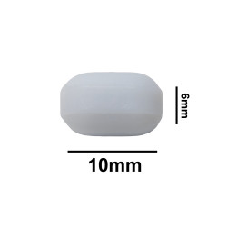 Bel-Art Spinbar® Teflon® Polygon Magnetic Stirring Bar; 10 x 6mm, White, without Pivot Ring