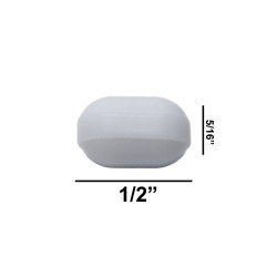 Cá từ Bel-Art Spinbar® Teflon® Polygon; ½ x ⁵/₁₆ in., màu trắng, không có Pivot Ring