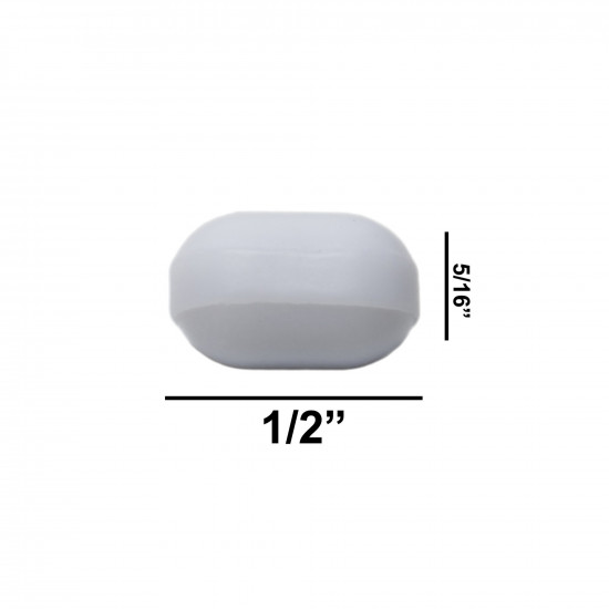 Cá từ Bel-Art Spinbar® Teflon® Polygon; ½ x ⁵/₁₆ in., màu trắng, không có Pivot Ring