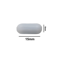 Bel-Art Spinbar® Teflon® Polygon Magnetic Stirring Bar; 15 x 6mm, White, without Pivot Ring
