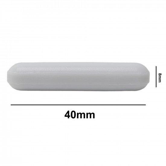 Cá từ Bel-Art Spinbar® Teflon® Polygon; 40 x 8mm, màu trắng, không có Pivot Ring Cá từ Bel-Art Spinbar® Teflon® Polygon; 40 x 8mm, màu trắng, không có Pivot Ring