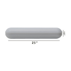Bel-Art Spinbar® Teflon® Polygon Magnetic Stirring Bar; 2½ x ½ in., White, without Pivot Ring