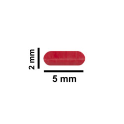 Cá từ Bel-Art Spinbar® Teflon® Micro (Flea); 5 x 2mm, màu đỏ