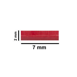 Cá từ Bel-Art Spinbar® Teflon® Micro (Flea); 7 x 2mm, màu đỏ
