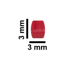 Cá từ Bel-Art Spinbar® Teflon® Micro (Flea); 3 x 3mm, màu đỏ (NGƯNG SẢN XUẤT)