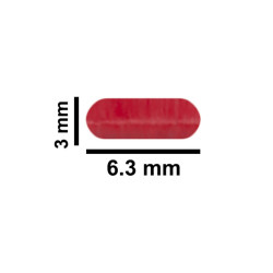Cá từ Bel-Art Spinbar® Teflon® Micro (Flea); 6.35 x 3mm, màu đỏ
