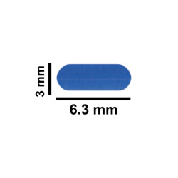 Cá từ Bel-Art Spinbar® Teflon® Micro (Flea); 6.35 x 3mm, màu xanh dương
