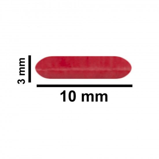 Cá từ Bel-Art Spinbar® Teflon® Micro (Flea); 10 x 3mm, màu đỏ