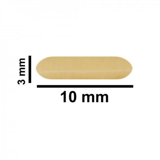 Cá từ Bel-Art Spinbar® Teflon® Micro (Flea); 10 x 3mm, màu vàng