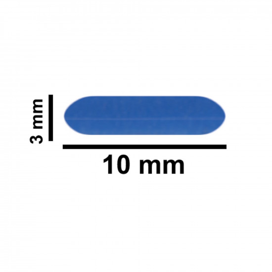 Cá từ Bel-Art Spinbar® Teflon® Micro (Flea); 10 x 3mm, màu xanh dương