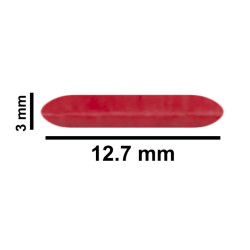 Bel-Art Spinbar® Teflon® Micro (Flea) Magnetic Stirring Bar; 12.7 x 3mm, Red