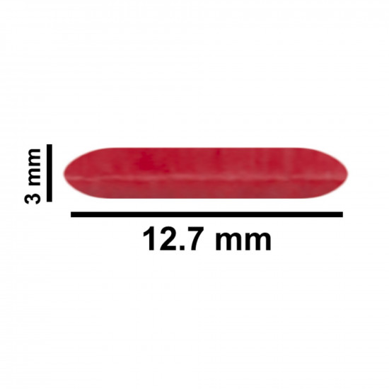 Cá từ Bel-Art Spinbar® Teflon® Micro (Flea); 12.7 x 3mm, màu đỏ