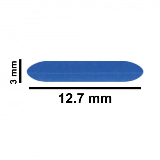 Cá từ Bel-Art Spinbar® Teflon® Micro (Flea); 12.7 x 3mm, màu xanh dương