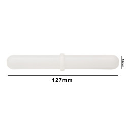 Bel-Art Spinbar® Giant Polygon Teflon® Magnetic Stirring Bar; 127 x 16mm, White, with Pivot Ring