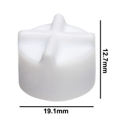 Bel-Art Spinfin® Teflon®n Magnetic Stirring Bar; 19.1 x 12.7mm, White