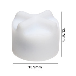 Bel-Art Spinfin® Teflon® Magnetic Stirring Bar; 15.9 x 12.7mm, White