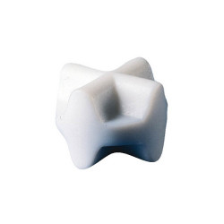 Bel-Art Double Spinfin® Teflon® Magnetic Stirring Bar; 19.1 x 15.9mm, White