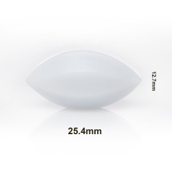 Bel-Art Spinbar® Teflon® Elliptical (Egg-Shaped) Magnetic Stirring Bar; 25.4 x 12.7mm, White