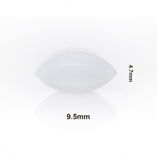 Các từ Bel-Art Spinbar® Teflon® Elliptical (Egg-Shaped); 9.5 x 4.7mm, màu trắng