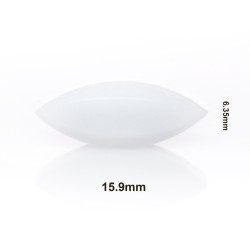 Bel-Art Spinbar® Teflon® Elliptical (Egg-Shaped) Magnetic Stirring Bar; 15.9 x 6.35mm, White