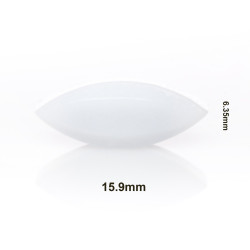 Các từ Bel-Art Spinbar® Teflon® Elliptical (Egg-Shaped); 15.9 x 6.35mm, màu trắng