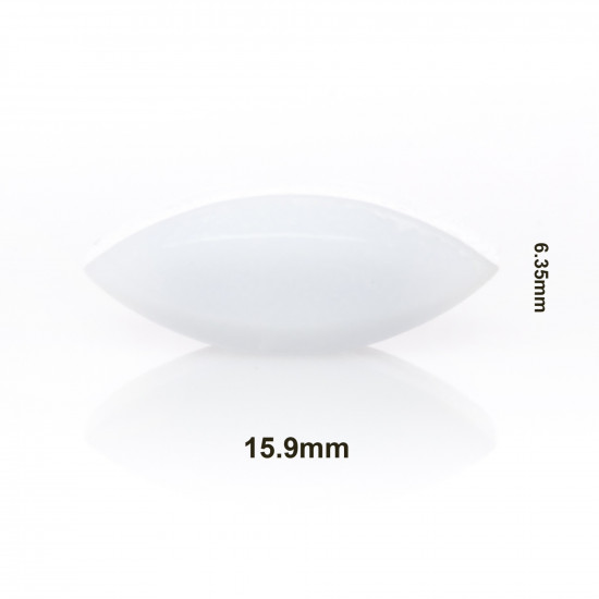 Các từ Bel-Art Spinbar® Teflon® Elliptical (Egg-Shaped); 15.9 x 6.35mm, màu trắng