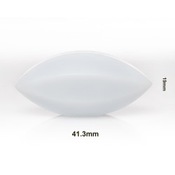 Bel-Art Spinbar® Teflon® Elliptical (Egg-Shaped) Magnetic Stirring Bar; 41.3 x 19mm, White 