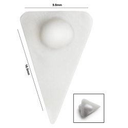 Bel-Art Spinvane® Teflon® Triangular Magnetic Stirring Bar; 10.4 x 16.5 x 9.8mm, Fits 3-5 ml Vials, White