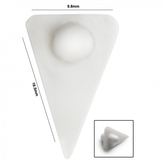 Cá từ Bel-Art Spinvane® Teflon® Triangular; 10.4 x 16.5 x 9.8mm, dành cho vial 3-5 ml, màu trắng