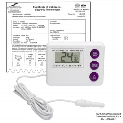 Bel-Art, H-B FRIO-Temp Refrigerator Verification Thermometer with Individual Calibration Report; -5 to 15C