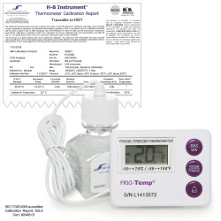 Bel-Art, H-B Frio Temp Calibrated Dual Zone Electronic Verification Thermometer; -50/70C (-58/158F) and -10/50C (14/122F), Incubator Calibration