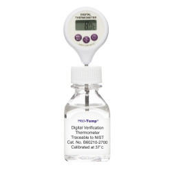 Bel-Art, H-B Frio-Temp Calibrated Electronic Verification Lollipop Stem Thermometer; 0/70C (32/158F), 37C Incubator Calibration