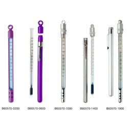 Bel-Art, H-B Enviro-Safe Liquid-In-Glass Pocket Laboratory Thermometer; 0 to 220F, Aluminum Duplex Case, Environmentally Friendly