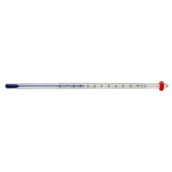 Bel-Art, H-B DURAC Plus PFA Safety Coated Liquid-In-Glass Laboratory Thermometer; -10 to 205C, 76mm Immersion, Organic Liquid Fill