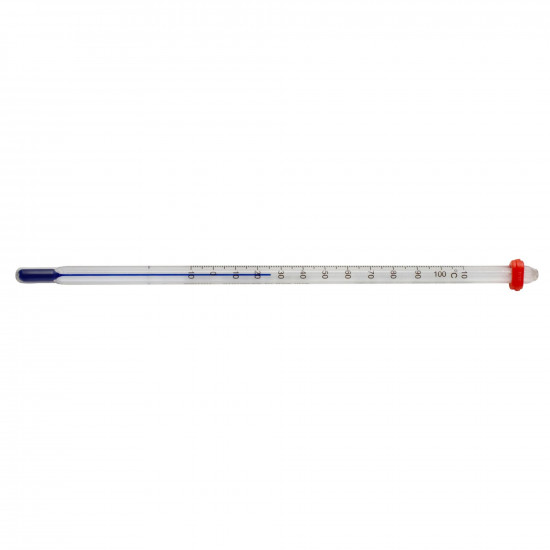 Bel-Art, H-B DURAC Plus PFA Safety Coated Liquid-In-Glass Laboratory Thermometer; -10 to 150C, 50mm Immersion, Organic Liquid Fill