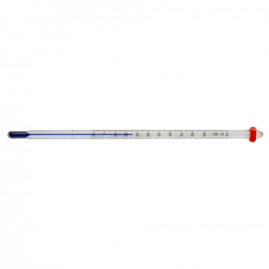 Bel-Art, H-B DURAC Plus PFA Safety Coated Liquid-In-Glass Laboratory Thermometer; -10 to 110C, Total Immersion, Organic Liquid Fill