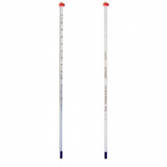 Bel-Art, H-B DURAC Plus Ultra Low Liquid-In-Glass Laboratory Thermometer; -50 to 50C, 76mm Immersion Bel-Art, H-B DURAC Plus Ultra Low Liquid-In-Glass Laboratory Thermometer; -50 to 50C, 76mm Immersion