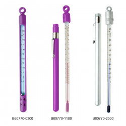 Bel-Art, H-B DURAC Plus Pocket Liquid-In-Glass Laboratory Thermometer; -10 to 110C, Closed Plastic Case, Organic Liquid Fill