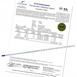 Bel-Art, H-B DURAC Plus ASTM S66C-03 Individually Calibrated Liquid-In-Glass Laboratory Thermometer; 75/105C, Organic Liquid Fill