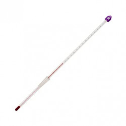 Bel-Art H-B DURAC 10/30 Ground Joint Liquid-In-Glass Thermometer; -10 to 250C, 75mm Immersion, Organic Liquid Fill